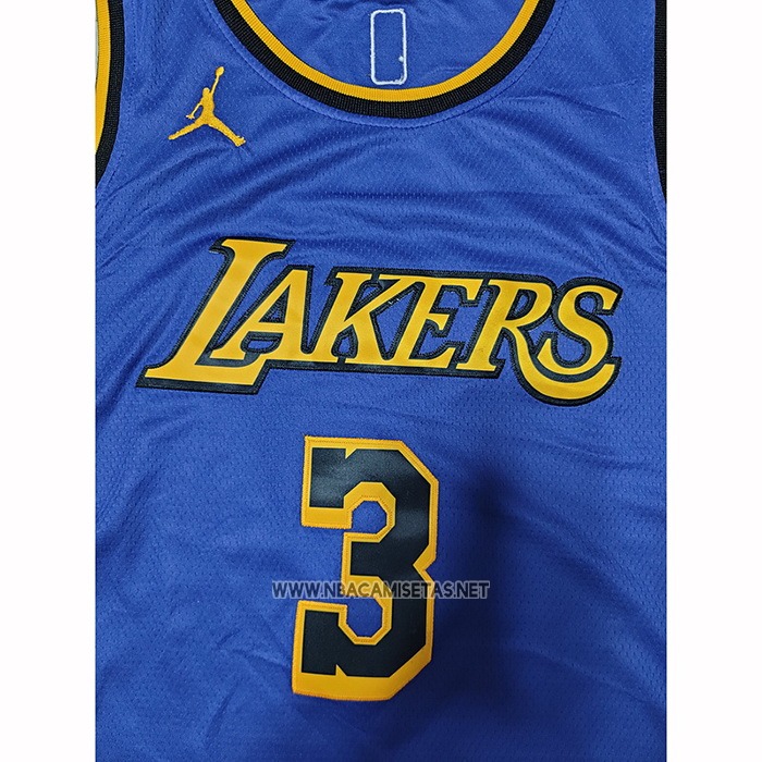 Camiseta Los Angeles Lakers Anthony Davis NO 3 Statement 2022-23 Violeta